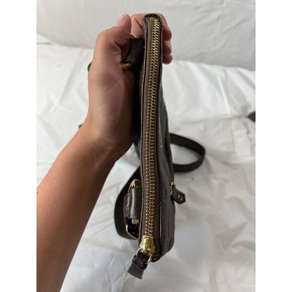 COLE HAAN Soft  LEATHER Crossbody Bag bronze - Picture 4 of 15